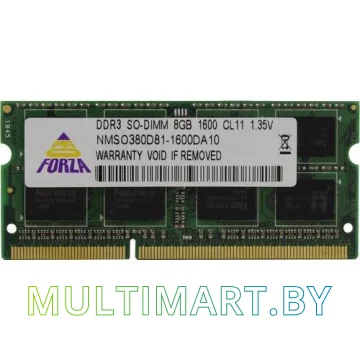 Оперативная память Neo Forza 8GB DDR3 SODIMM PC3-12800 (NMSO380D81-1600DA10)